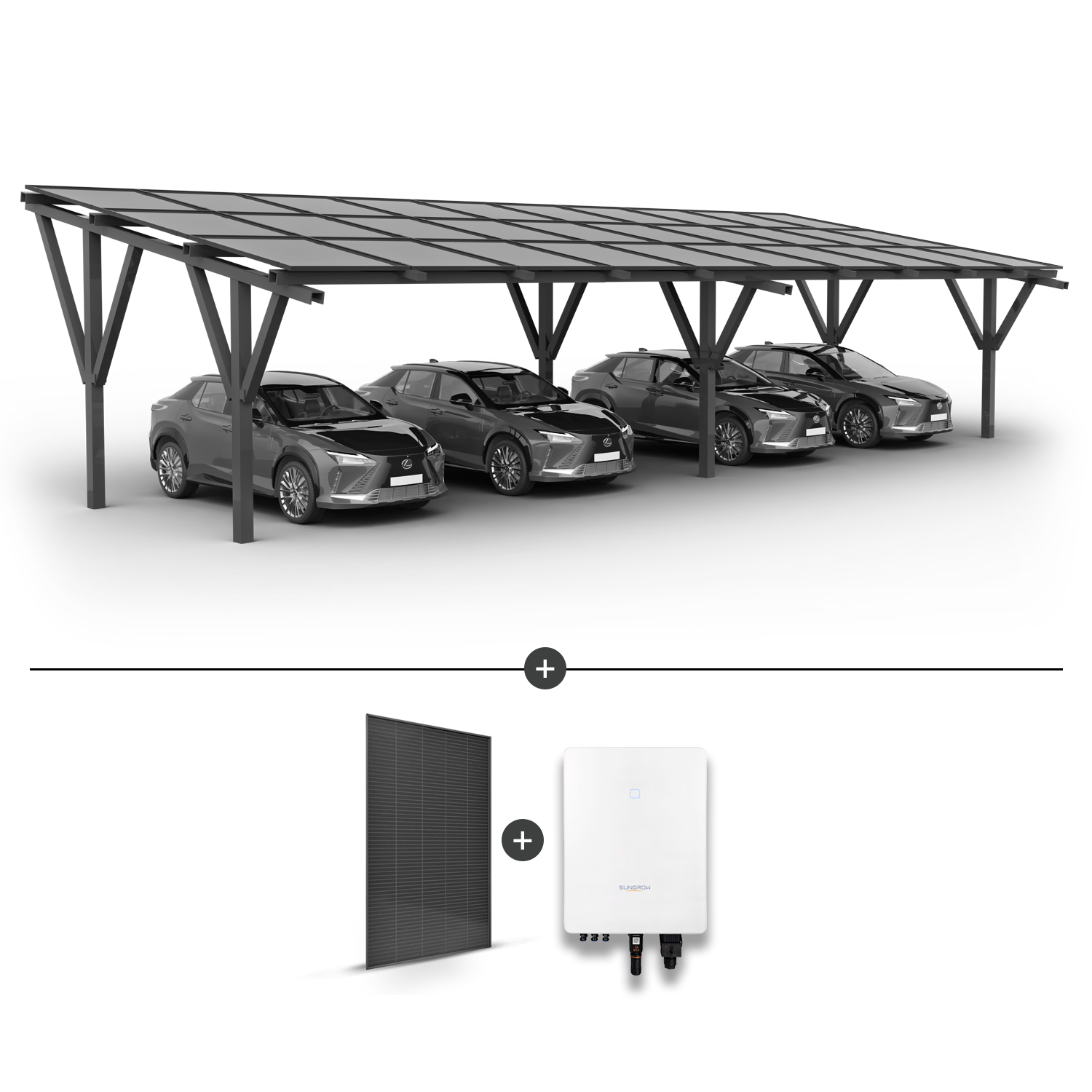 nanocarport Solar Carport for 4 cars