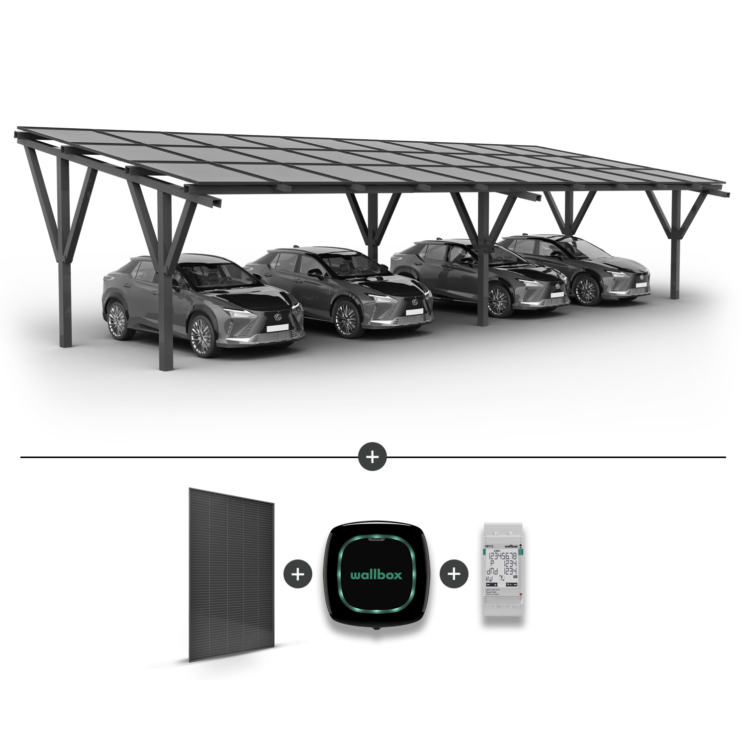 nanocarport Solar Carport for 4 cars