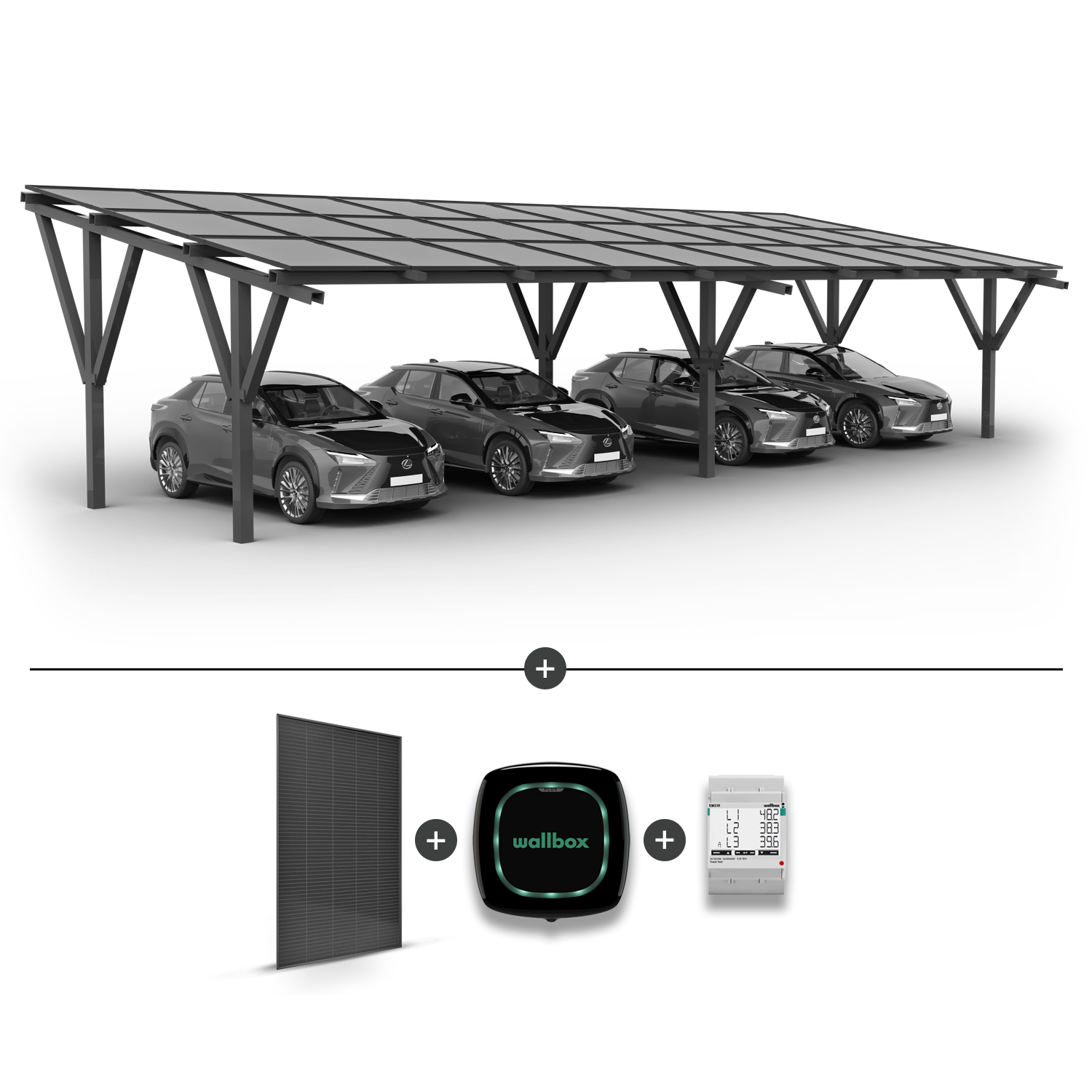 nanocarport Solar Carport for 4 cars