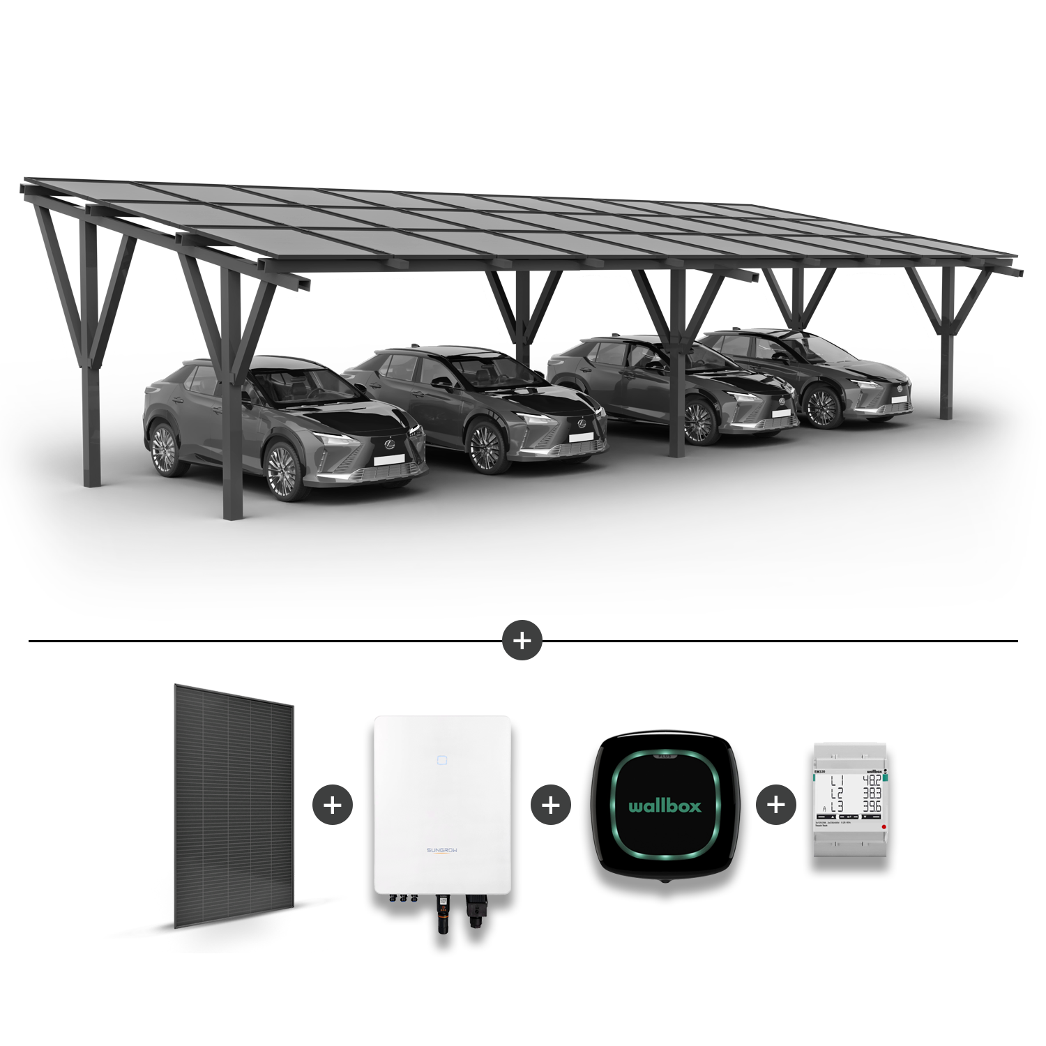 nanocarport Solar Carport for 4 cars